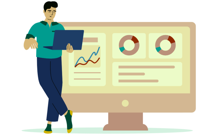 modern accountant illustration